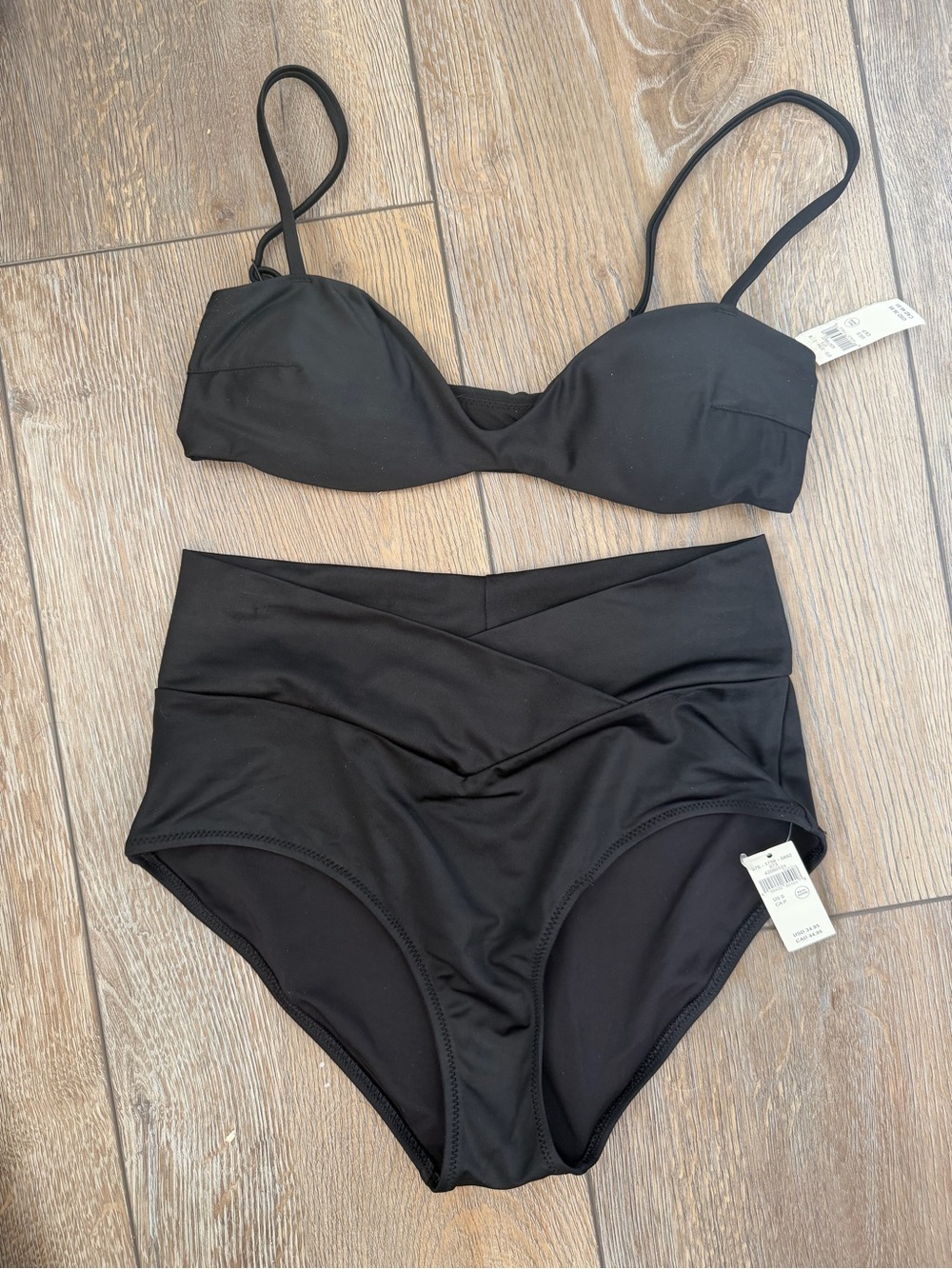 Aerie High-Waist Black Bikini Set - Women Swim